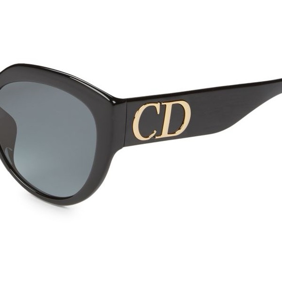 Authentic Dior Black Oversized Cat-Eye Sunglasses - Picture 3 of 7